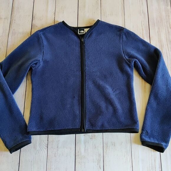 The North Face fleece cropped zip jacket sz M - Picture 6 of 12